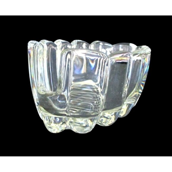 Vintage Clear Glass Spoon Holder Buffet Party Dinner Entertaining Accessory - Picture 4 of 7
